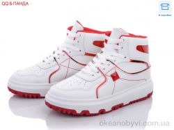 купить QQ shoes BK72 white-red оптом